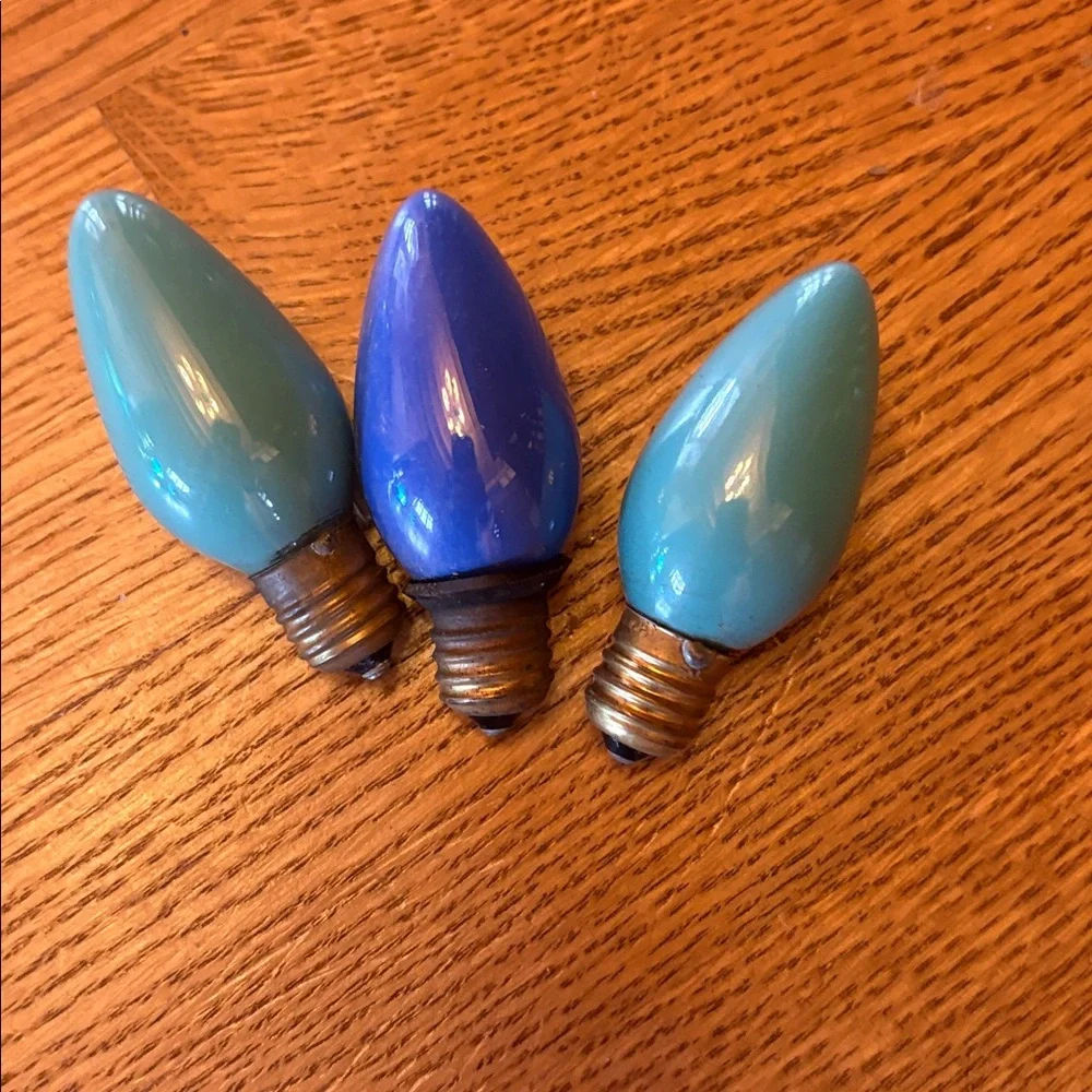 Vintage 50s-60s Christmas Blue & Green 25 Light Strand Size C9